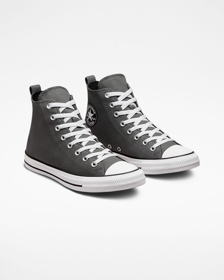 Tenisky Vysoke Converse Chuck Taylor All Star Woven Twill Panske Siva Čierne | SK DXK11P3